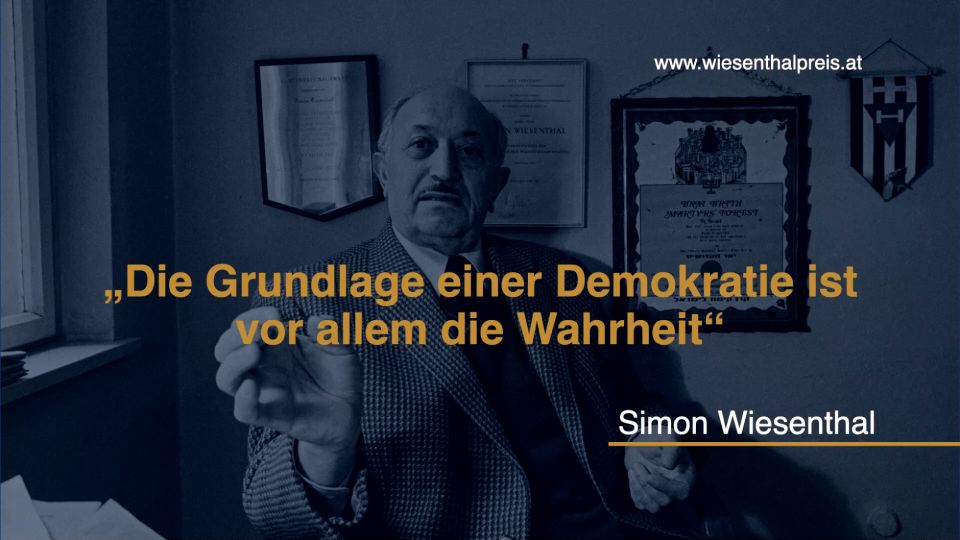Einreichungen für den Simon-Wiesenthal-Preis bis 15. September 2022