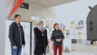 Stanislaw Zalewski, Bernhard Mühleder (Mauthausen Memorial) and Martha Gammer (Gusen Memorial Committee) in Gusen, Credit CEE FILMS.jpg