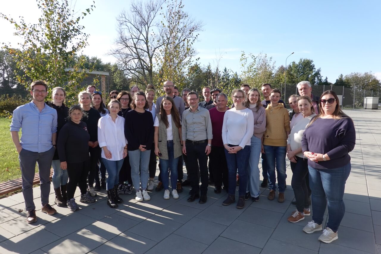 Group photo of the participants of the study trip for teachers to the Auschwitz-Birkenau Memorial, October 2023